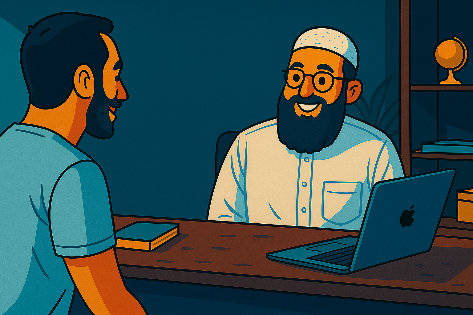 Man using laptop
